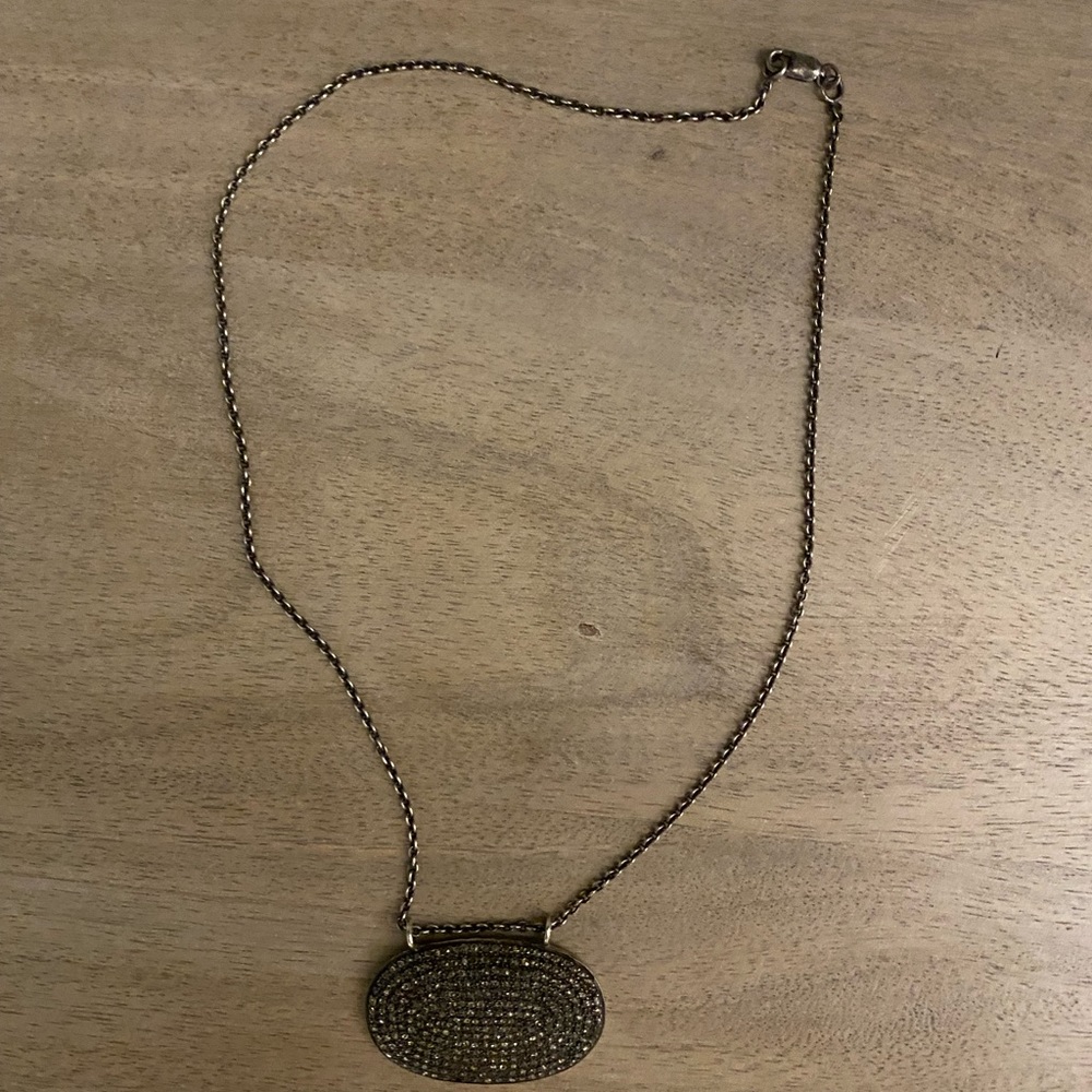 Black Diamond Pendant Necklace - Picture 2 of 5